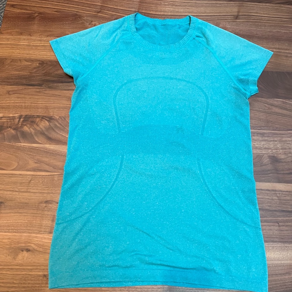 Teal Swiftly Tech Lululemon Short Sleeved Shirt